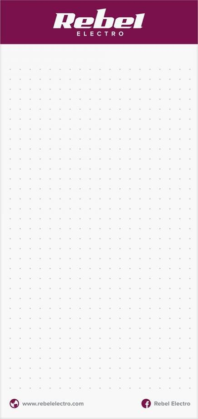 Bllok shënimesh Rebel Electro Rebel Notebook, format DL 99 x 210 mm, i bardhë