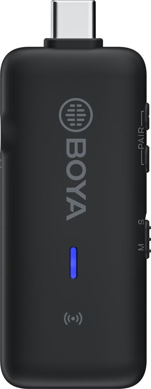 Mikrofon USB pa kabllo BOYA BY-PM500W, për kompjuter dhe telefon, me marrës USB-C, i zi