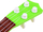 Ukulele lodër Jokomisiada IN0033, 37 cm, motiv kivi, jeshile