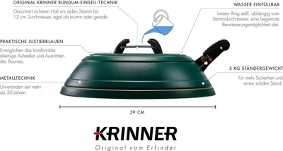 Stativ bredhi Krinner Vario Classic, 2.6 m, trung deri 12 cm, jeshil