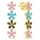 Vathë për femra Brilio Silver Flowers EA1033YRBW, të artë/shumëngjyrësh