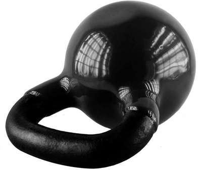 Kettlebell HMS KNV24, 24 kg, леано железо, црн со облога од винил