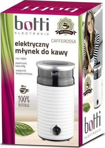Mulli elektrik për kafe Botti IMPACT, 65 g, i bardhë