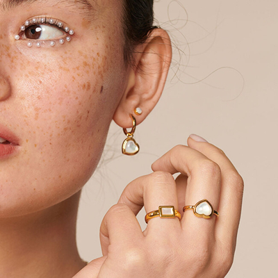 Unazë për femra Hot Diamonds Jac Jossa Soul DR284, e artë/bardhë