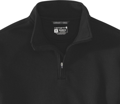 Bluzë Carhartt për burra Loose Fit Midweight me jakë të ngritur 1/4 me zinxhir, 2XL, e zezë