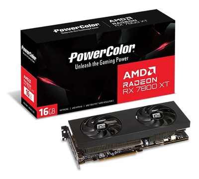 Графичка картичка PowerColor AMD Radeon RX 7800 XT, 16GB GDDR6, PCIe 4.0, црна