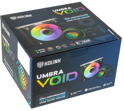 Ftohës Kolink Umbra Void 120 AIO Performance ARGB CPU Liquid Cooler