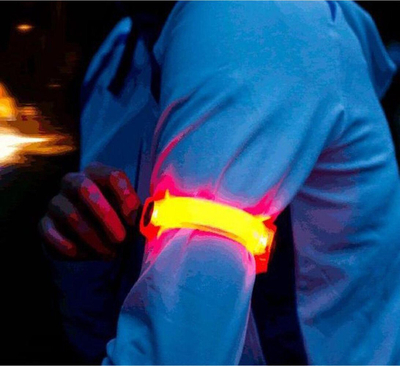 Shirit sigurie sportiv LED XQ Max Neon Running Light, 2x LED, për vrapim edhe çiklizëm, i kuq