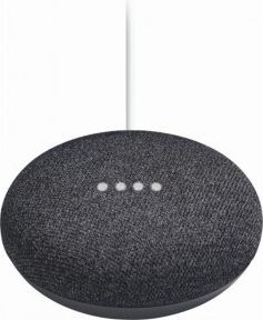 Altoparlant i zgjuar Google Home Mini, Wi‑Fi, me Google Assistant, gri e errët