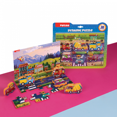 Puzzle trafiku Puedo, 17 pjesë, shkumë EVA, shumëngjyrësh