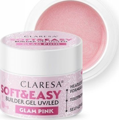 Xhel ndërtues për thonj Claresa Builder Gel Glam Pink, 90g, rozë natyrale