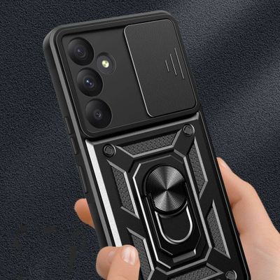 Këllëf telefoni Tech-Protect CamShield Pro, unazë 360°, mbrojtës kamere, i zi