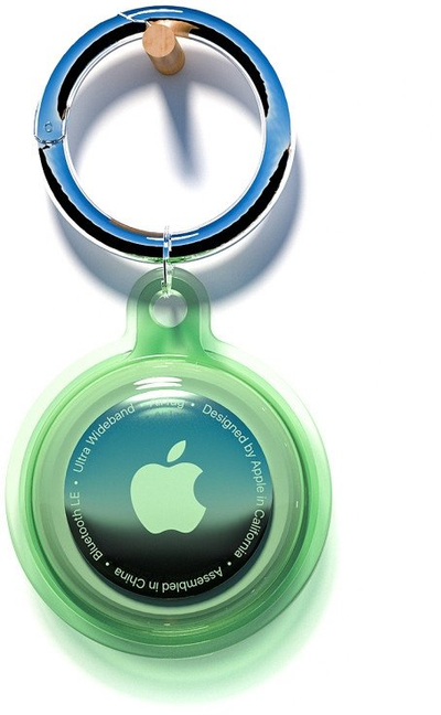 Etui mbrojtëse Hurtel për Apple AirTag, që s’e hyn uji, TPU, jeshile