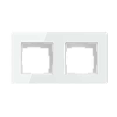 Kornizë elektrike Avatto TS20, 2 module 55x55 mm, xham i temperuar, e bardhë