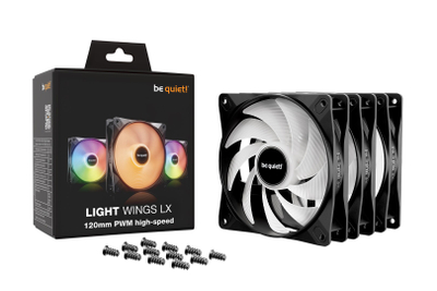 Ventilator kase Be Quiet Light Wings LX, 120mm PWM, ARGB, set prej 3 copësh