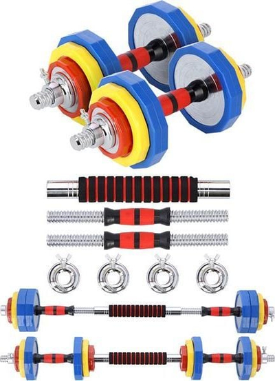 Set shtangash HMS SKC20, 2x10kg, me kuti transporti, gri