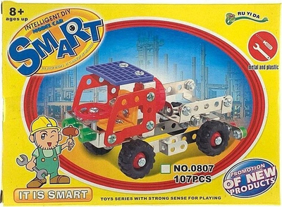 Set konstruktori metalik Smart NO.0807, 107 pjesë, për kalamaj 8+