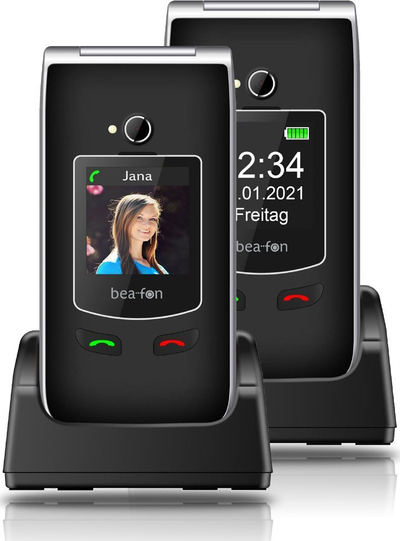 Telefoni klasik me kapak Bea-Fon SL645 Plus, Single SIM, i zi