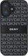 Mbulesë telefoni DKNY PU Leather Repeat Pattern Tonal Stripe, për iPhone 16, e zezë