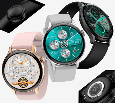 Smartwatch Rubicon RNCF10, ekran AMOLED 1.43", rozë