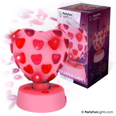 Lampë zbukuruese Party Funlight Heart Disco, 15.5cm, shumëngjyrëshe