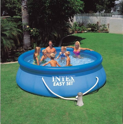 Pishinë me fryrje Intex Easy Set 366 x 76 cm, me filtër uji, blu