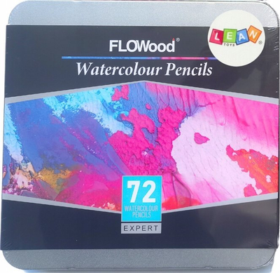 Set lapsa akuarele 72 copë, pigment uji, kuti metalike, shumëngjyrëshe
