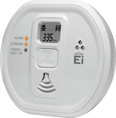 Detektor monoksidi karboni Ei Electronics Ei208iDW I-series, bateri 10 vite, alarm zanor, i bardhë