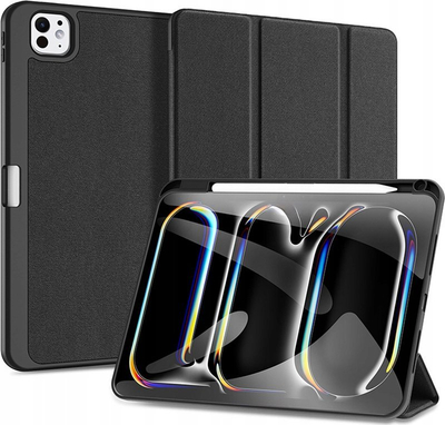 Mbulesë tablet DUX DUCIS Domo Series për iPad Pro 11 M4, funksion stand, me mbajtëse stylus, e zezë