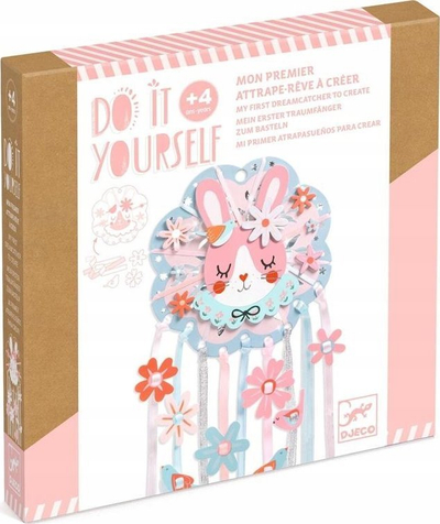 Set kreativ DIY Djeco Dream Catcher Lepurushi, për kalamaj 4+, shumëngjyrësh