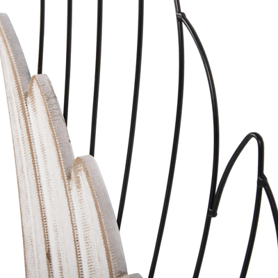 Dekor muri Wings 39x1,5x92Hcm (HM4223), bardhë/ zezë