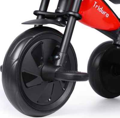 Tricikël motoçikletë Qplay Triduro, për kalamaj 2-6 vjeç, me drita LED, i kuq