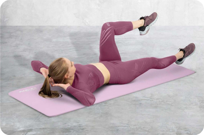 Tapet fitnesi Neo-Sport Training Mat NS-922, 183x60x1 cm, rozë