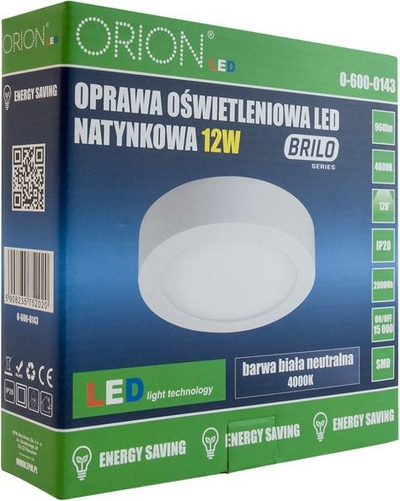 Llambë tavani Orion, 1x12W LED 