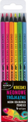 Lapsa ngjyrues Derform Kidea Pencils Olo, set 6 ngjyra neon, trekëndorë