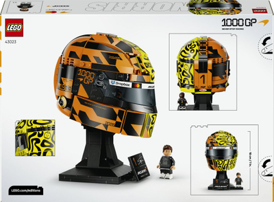Set LEGO Editions Lando Norris McLaren F1 Helmet 43023, 793 pjesë, për moshat 14+, portokalli e verdhë