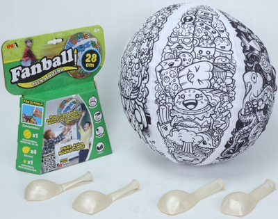 Top frymëz për kalamaj Epee Fanball, 28 cm, i bardhë për me e ngjyros
