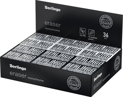 Gomë Berlingo Rectangular Monochrome, ECO PVC, set 36 copë, e bardhë