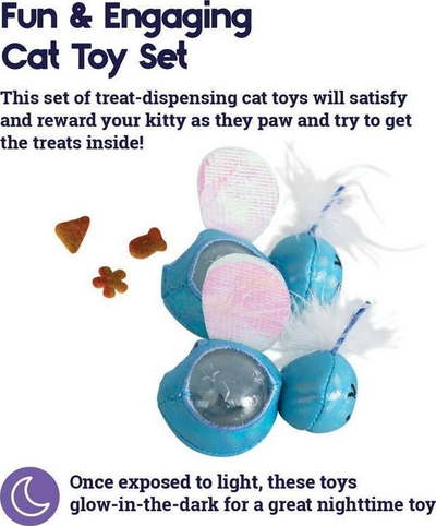 Lodër për mace Petstages Firefly Treat Stuffer, që ndrit në errësirë, për shpërblime