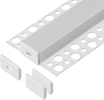 Set profil alumini për shirita LED, 2000mm, montim sipërfaqësor, i bardhë