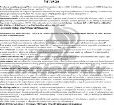 Prizë zgjatëse industriale Rubber OW, 16A 5P 5x2.5mm², 28m, e zezë