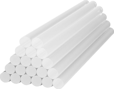 Shkopinj silikoni për pistoletë ngjitëse Megatec, 7x150mm, 130g 20 copë, transparent