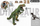 Lodër dinosauri T-Rex HY553E, me zë, 31 cm, jeshile