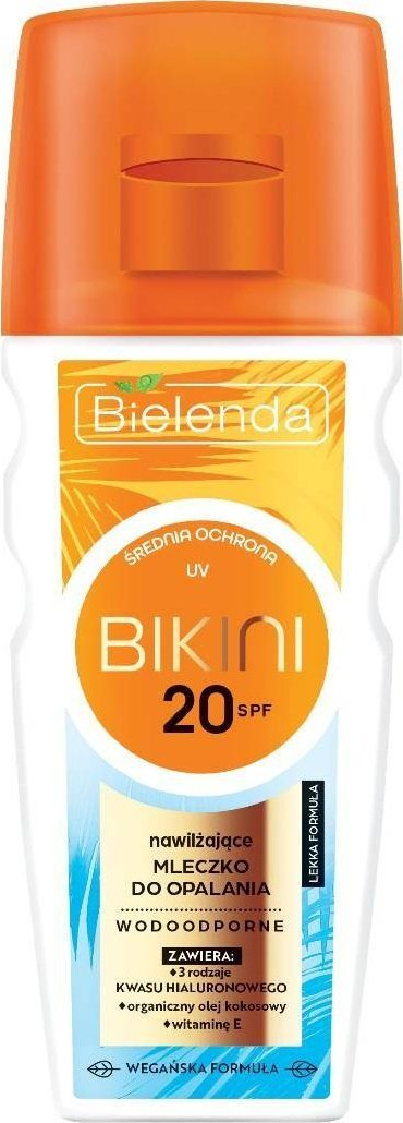 Qumësht kundër diellit Bielenda Bikini, SPF 20, 175 ml, portokalli