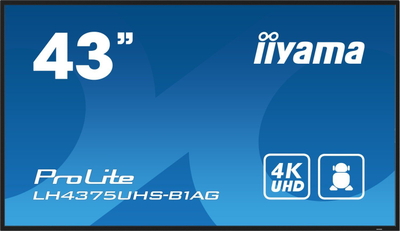 Monitor profesional iiyama ProLite LH4375UHS-B1AG, 43", 4K UHD, i zi