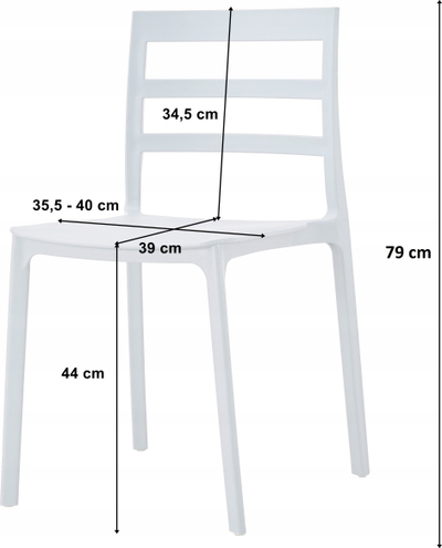 Karrige plastike Oskar Elba, e zezë, mban deri 110 kg