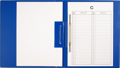 Dosje dokumentesh Biurfol Personal File Folder, shpinë 3 cm, mekanizëm varëse, blu