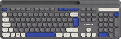 Tastierë wireless Canyon HKB-W03 EN, 2.4 GHz, 105 taste, gri