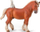 Figurinë koleksionare Collecta Draft Horse with Cat, lodër dekorative, shumëngjyrëshe