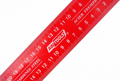 Këndmatës marangozësh AWTools AW29801, 300mm, çelik i fortësuar, i kuq i zi